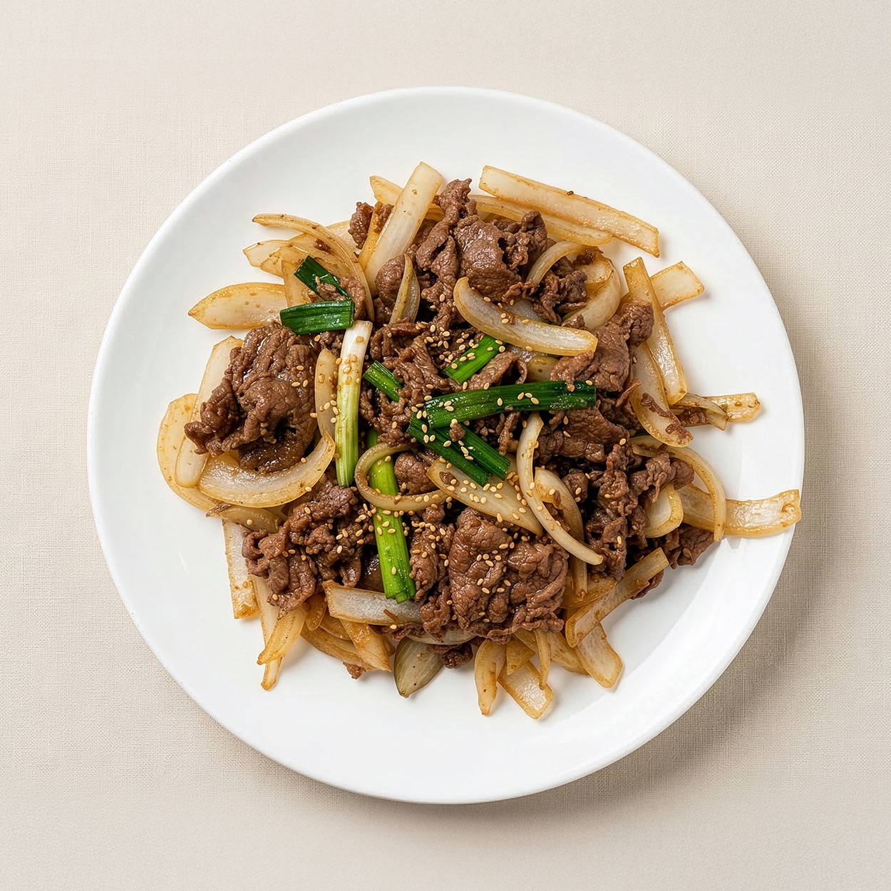 Close-up view of Bulgogi (Korean marinated beef) – sweet soy BBQ, 1.5 lb | Banchan365