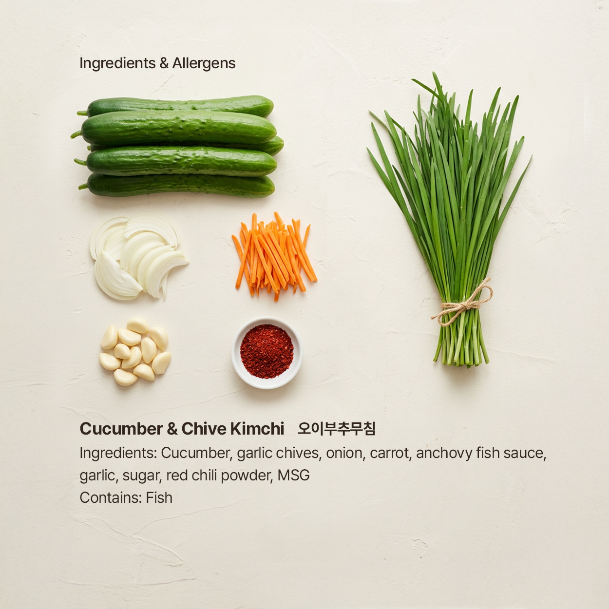 Oi buchu-muchim (Korean cucumber and chive salad) | Banchan365