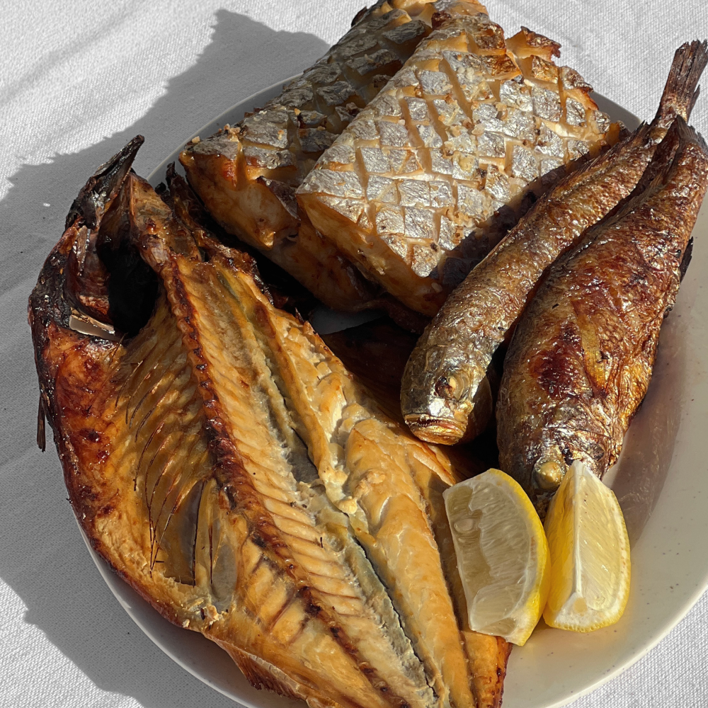 반찬 365 자갈치 시장 세트 간고등어 민어 갈치 조기 - Jagalchi Market Assorted Grilled Fish Brown Croaker, Salted Mackerel, Cutlassfish, Yellow Croaker | Banchan 365