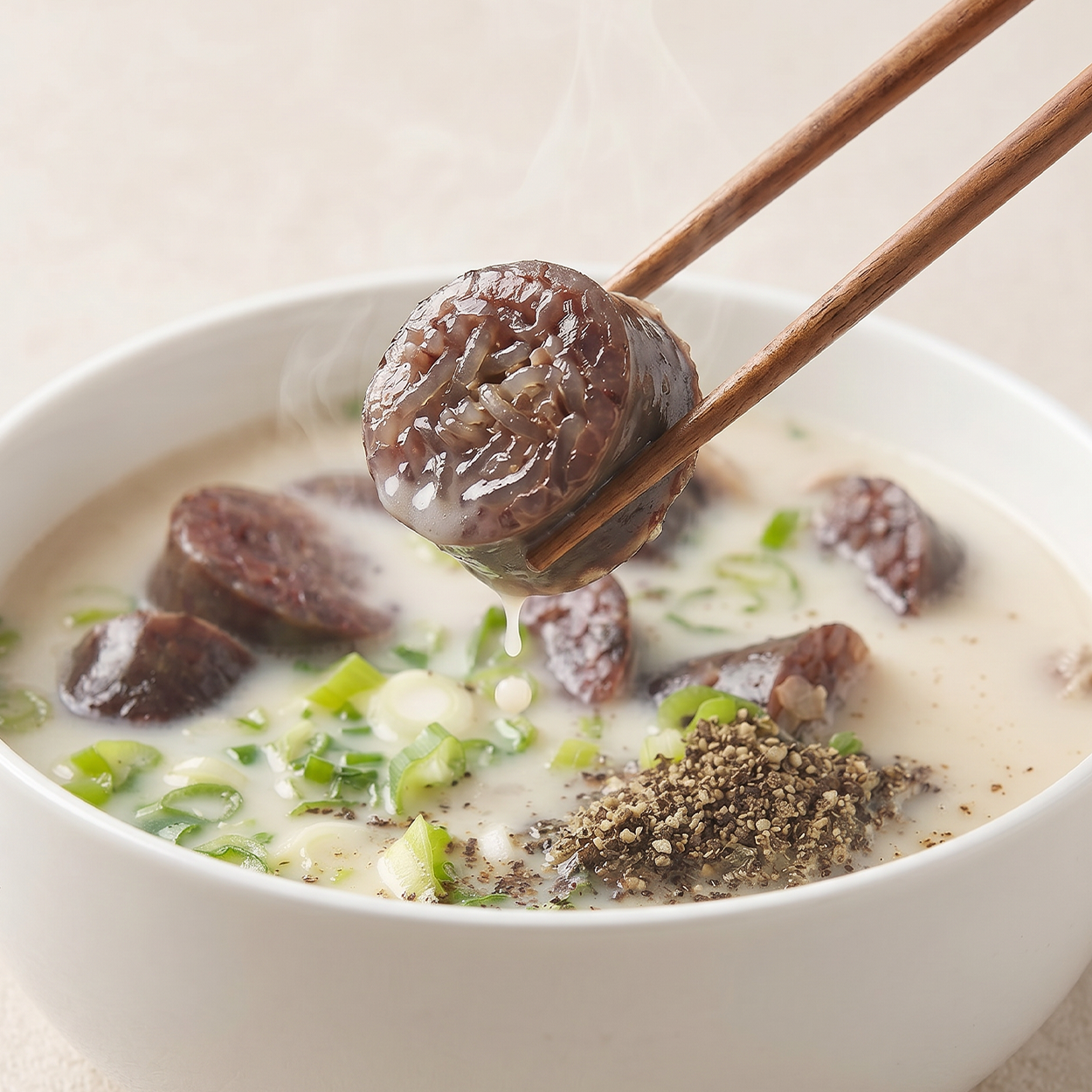 Korean Blood Sausage Soup