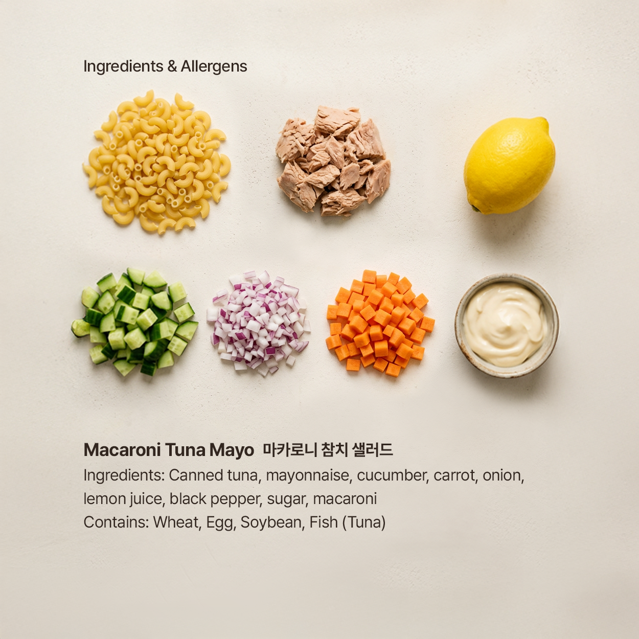 Macaroni chamchi-mayo (Korean tuna mayo macaroni salad) | Banchan365