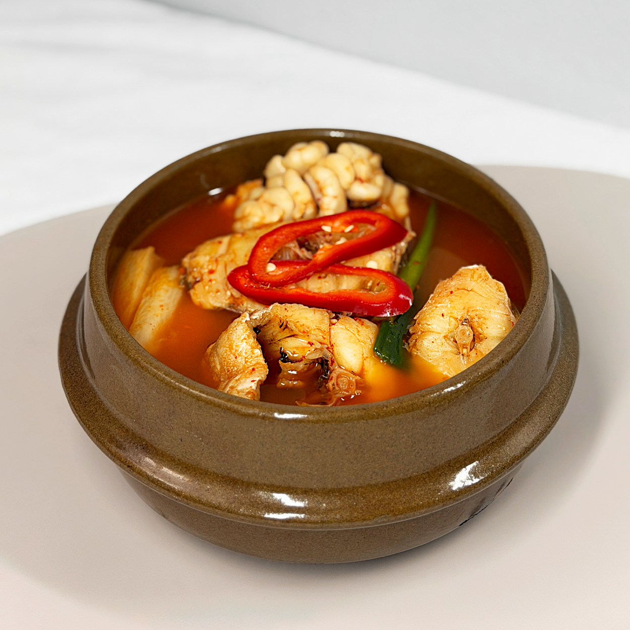 반찬 365 고니 동태찌개 클로즈업 Pollock Stew with Fish Roe closeup | Banchan 365