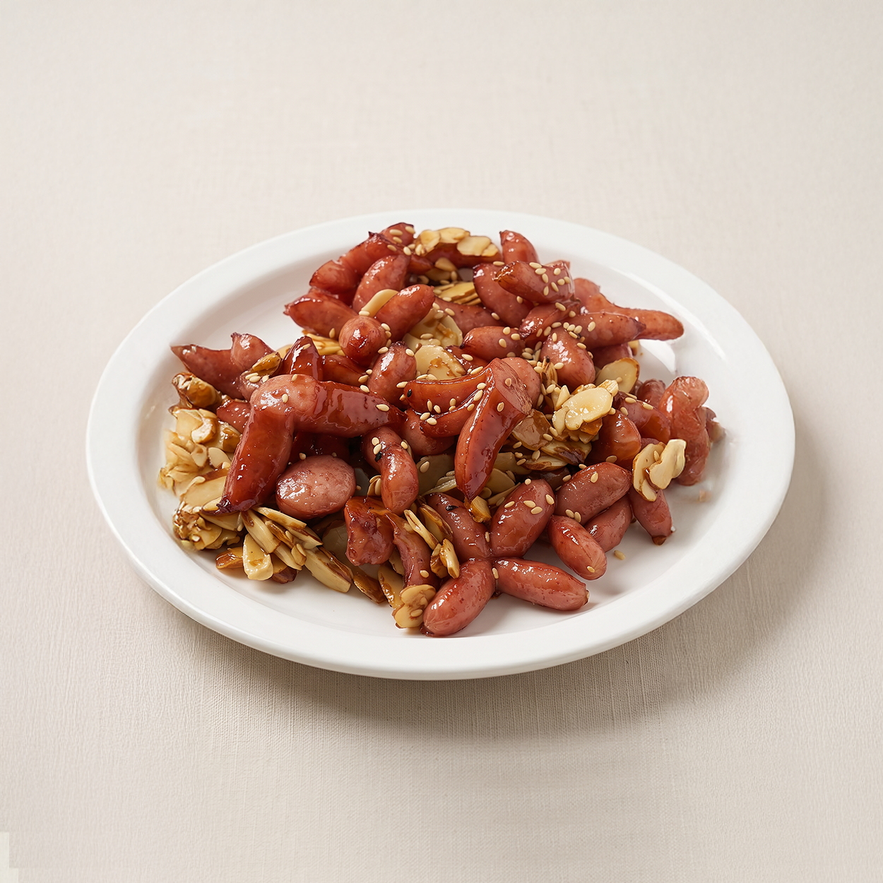 Soseji-bokkeum – Sausage & Almond Stir-Fry