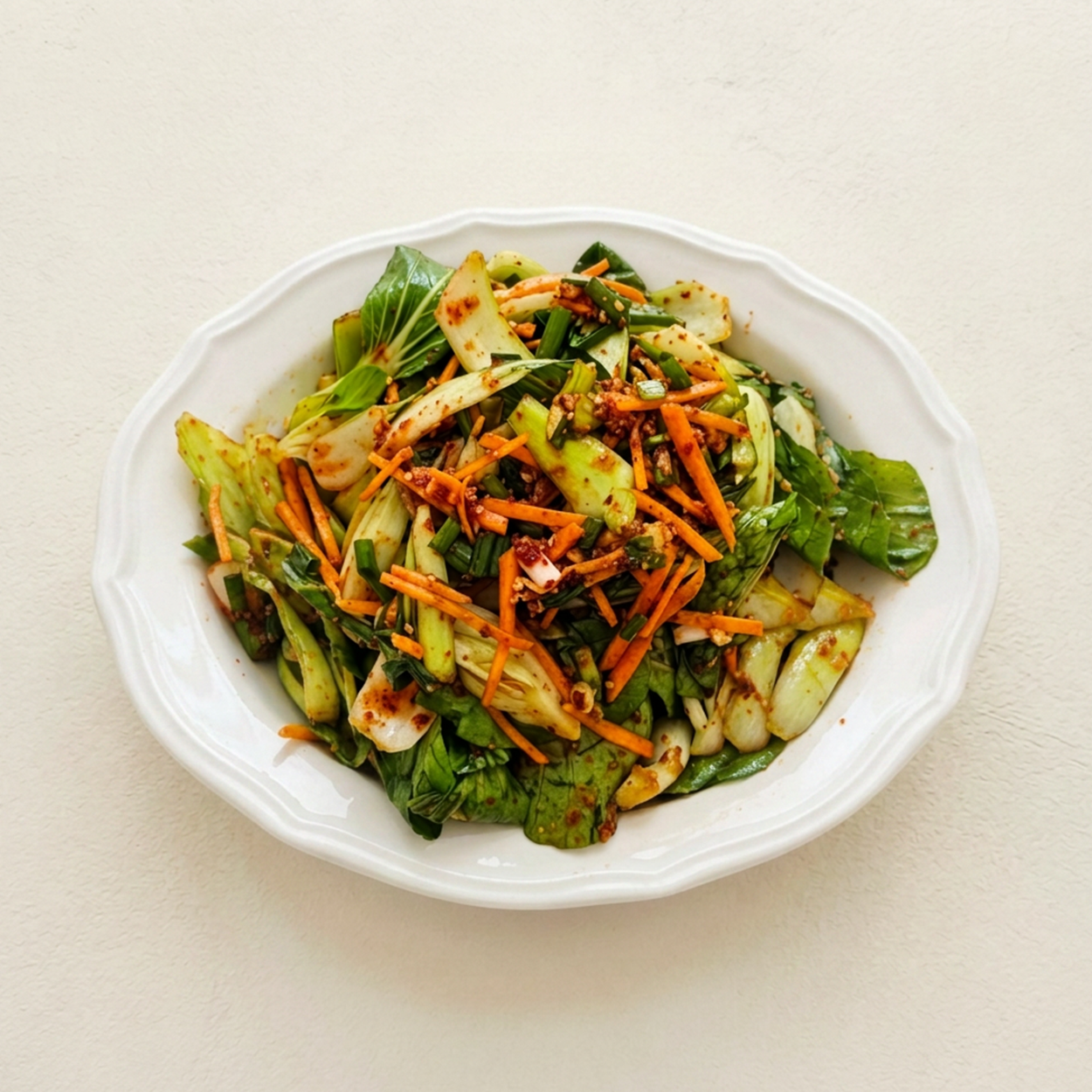 Cheonggyeongchae-muchim (Korean seasoned bok choy) | Banchan365