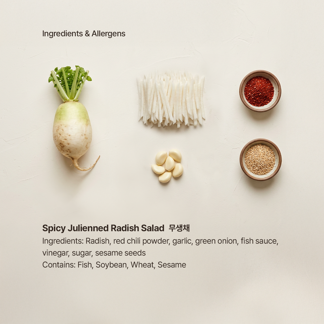 Musaengchae – Spicy Julienned Radish Salad