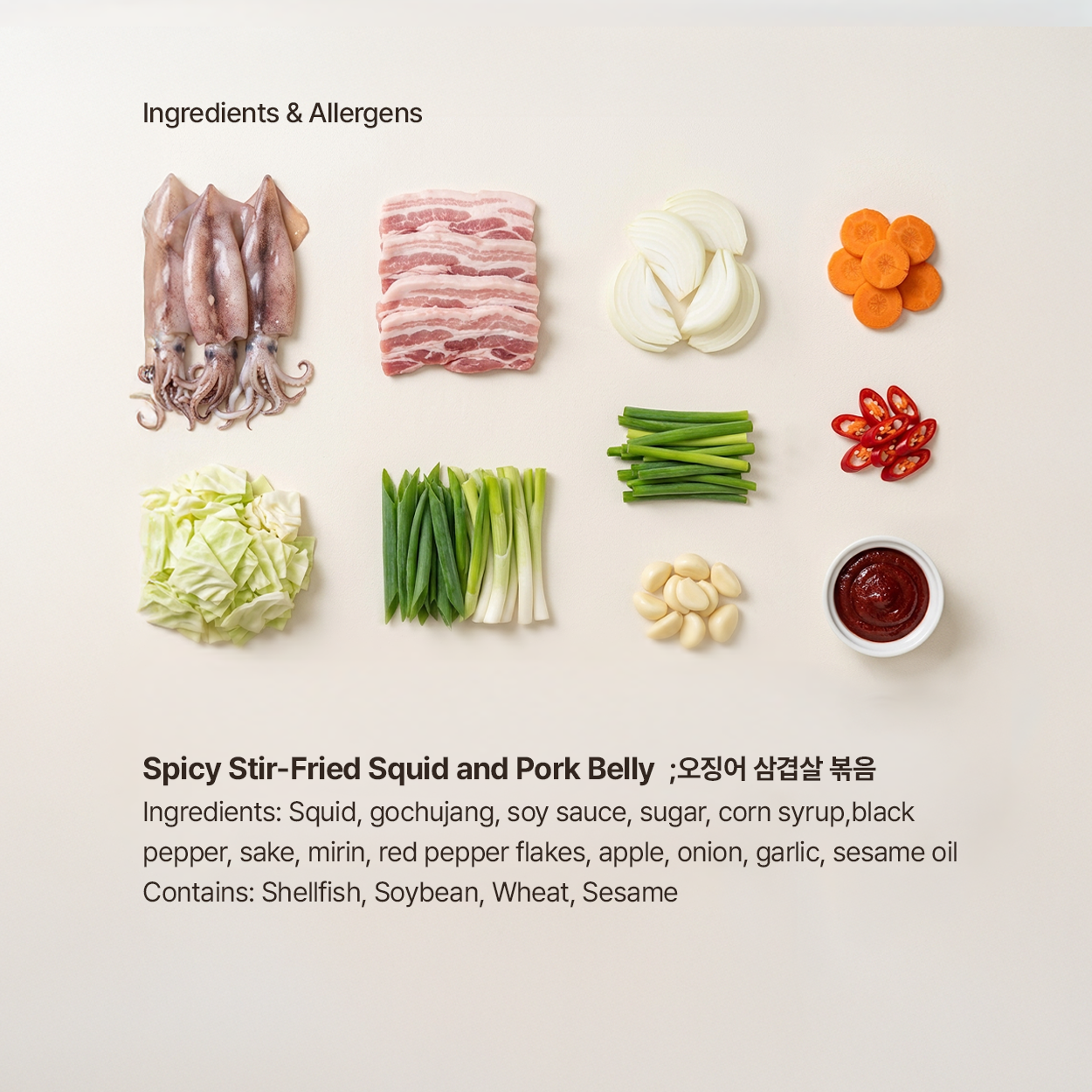 Squid and Pork Belly Bulgogi(Ready to Eat)