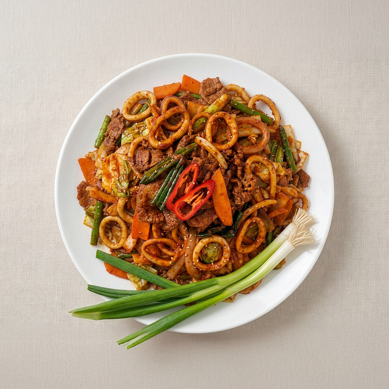 Banchan 365 Squid and Pork Belly Bulgogi, ready to serve