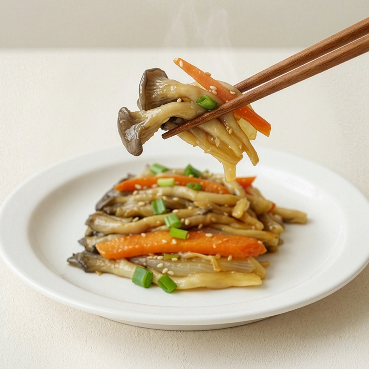 Stir-Fried Oyster Mushrooms