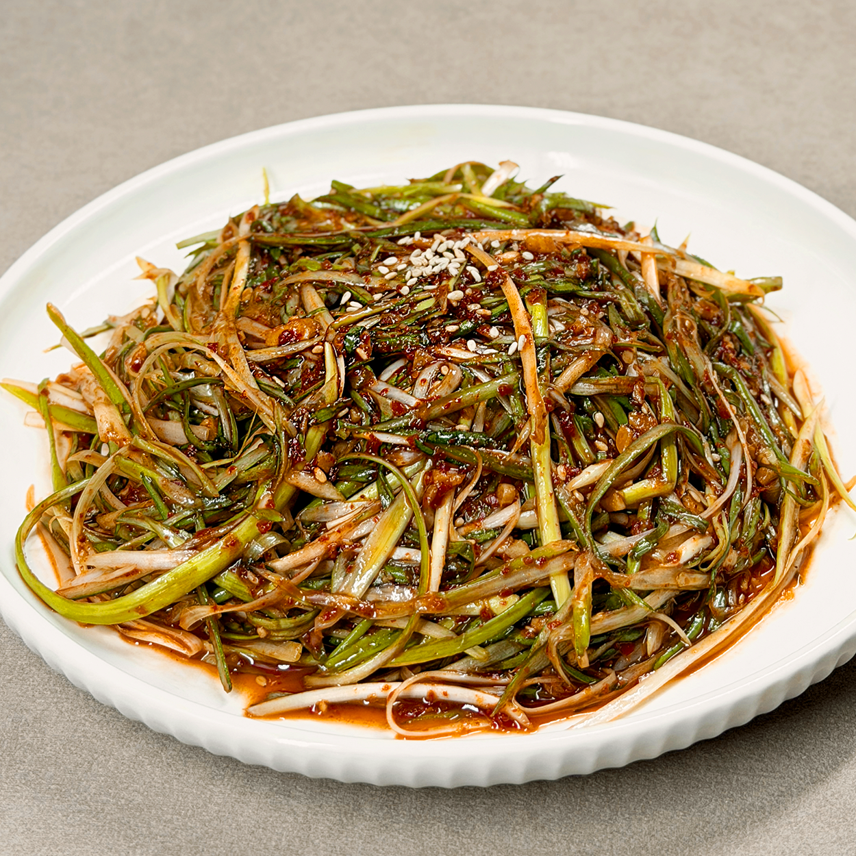 Banchan 365 green onion, ready to serve