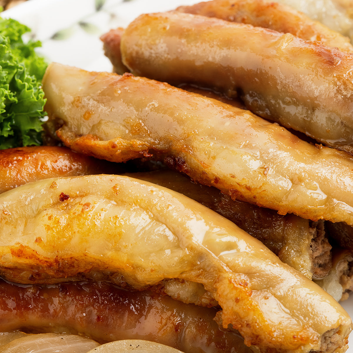 Gopchang-gui (Korean grilled beef small intestine) – large size served and plated | Banchan365