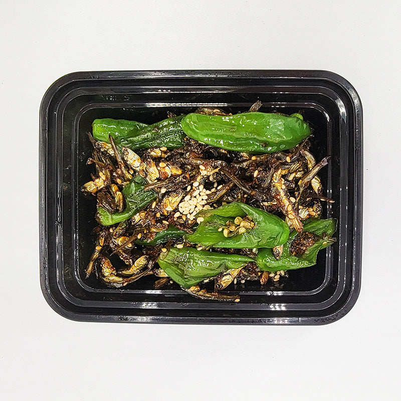 Kkwarigochu myeolchi-bokkeum – Korean stir-fried anchovies with shishito peppers | Banchan365