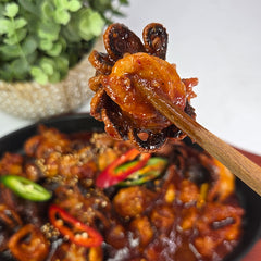 Spicy Stir-Fried Baby Octopus & Pork Belly
