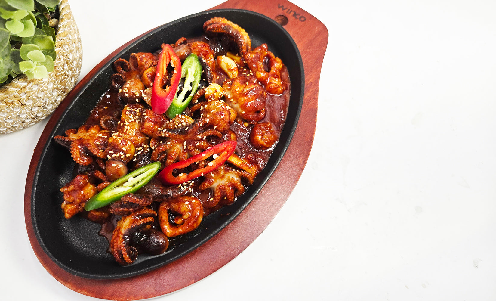 Spicy Stir-Fried Baby Octopus & Pork Belly