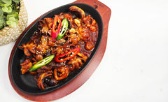Spicy Stir-Fried Baby Octopus & Pork Belly