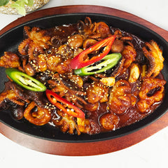 Spicy Stir-Fried Baby Octopus & Pork Belly