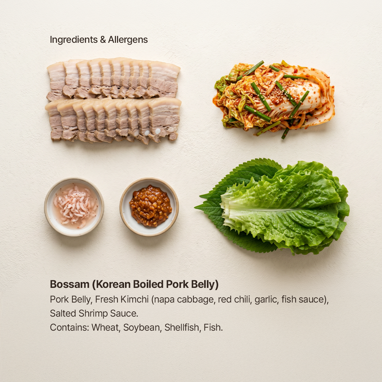 Bossam – Korean steamed pork belly wrap set | Banchan365