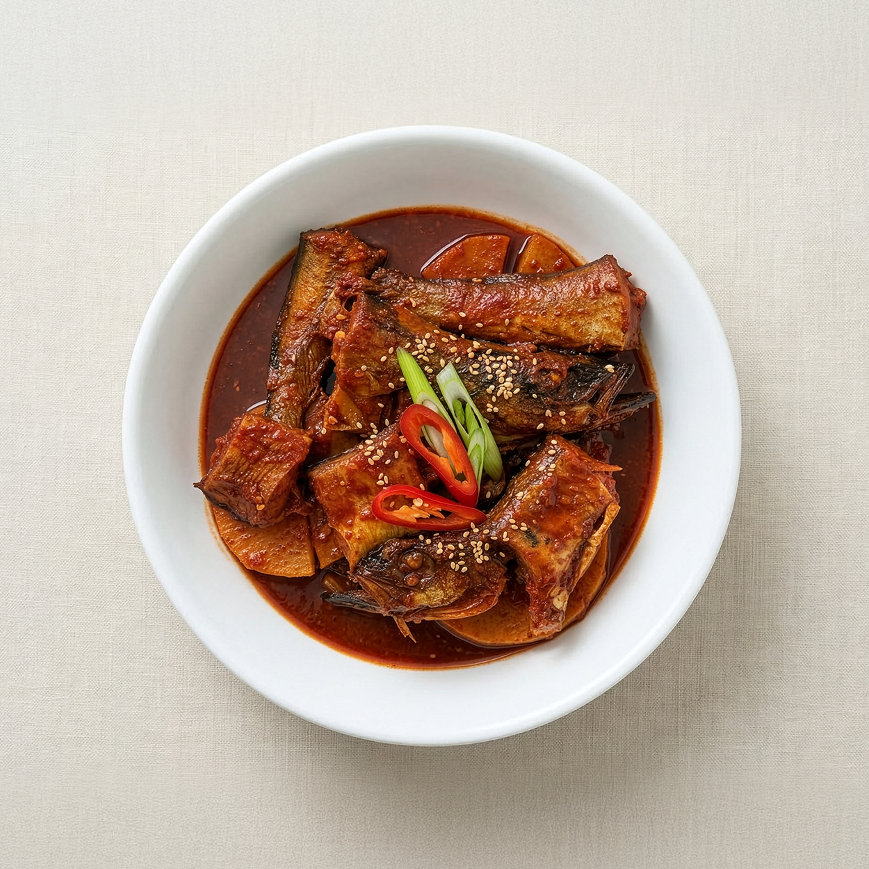 Banchan 365 Braised Pollack with Radish, ready to serve