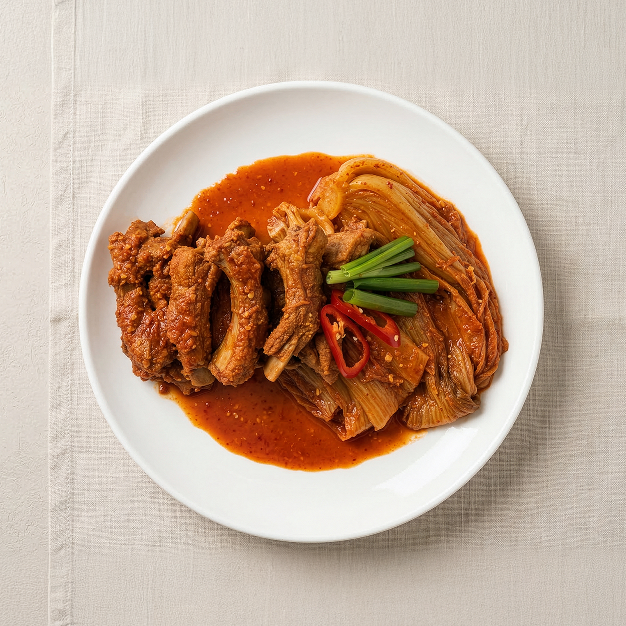 Banchan 365 Braised Pork Back Ribs with Kimchi, ready to serve