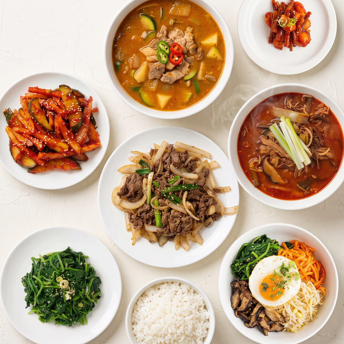 Bulgogi Home Dinner Set – Korean dinner spread with bulgogi and banchan | Banchan365
