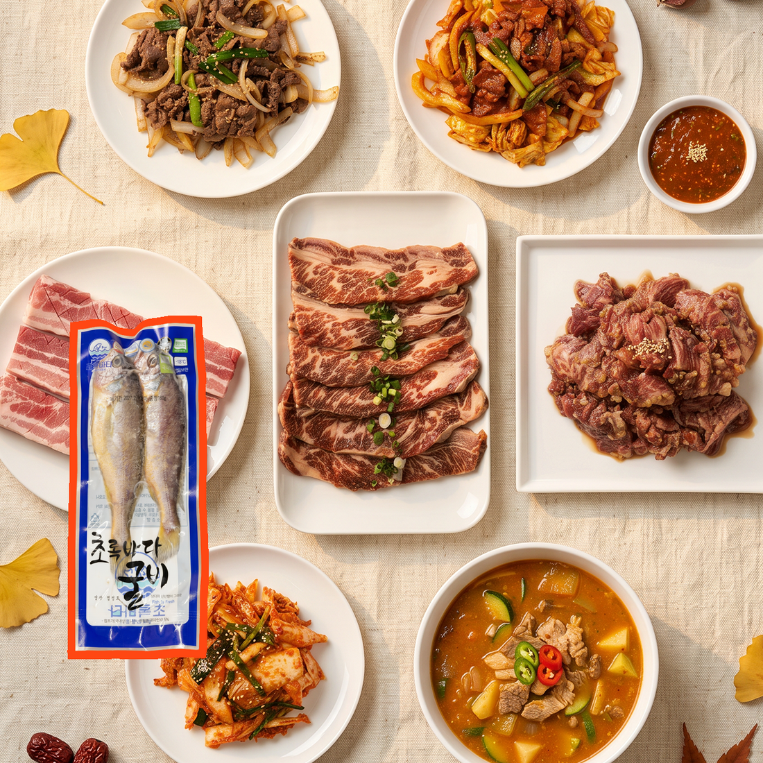 Chuseok Family K-BBQ Set (5 Meats · 7.5LB)