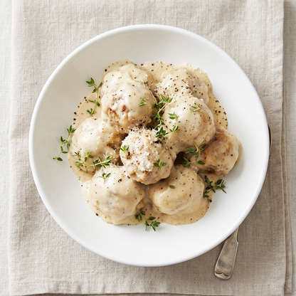 Cream meatballs (Korean-style meatballs in cream sauce) | Banchan365