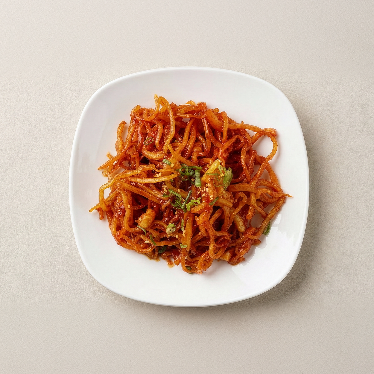 Gochujang jinmichae (Korean spicy dried squid strips) – large size | Banchan365