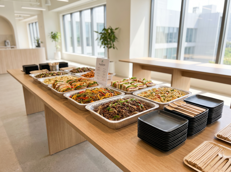 Family-style tray catering
