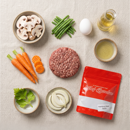 Hambak-seuteikeu (Korean-style hamburger steak) – housemade | Banchan365