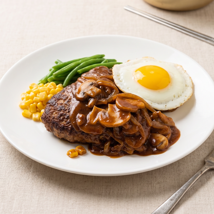 Hambak-seuteikeu (Korean-style hamburger steak) – housemade | Banchan365
