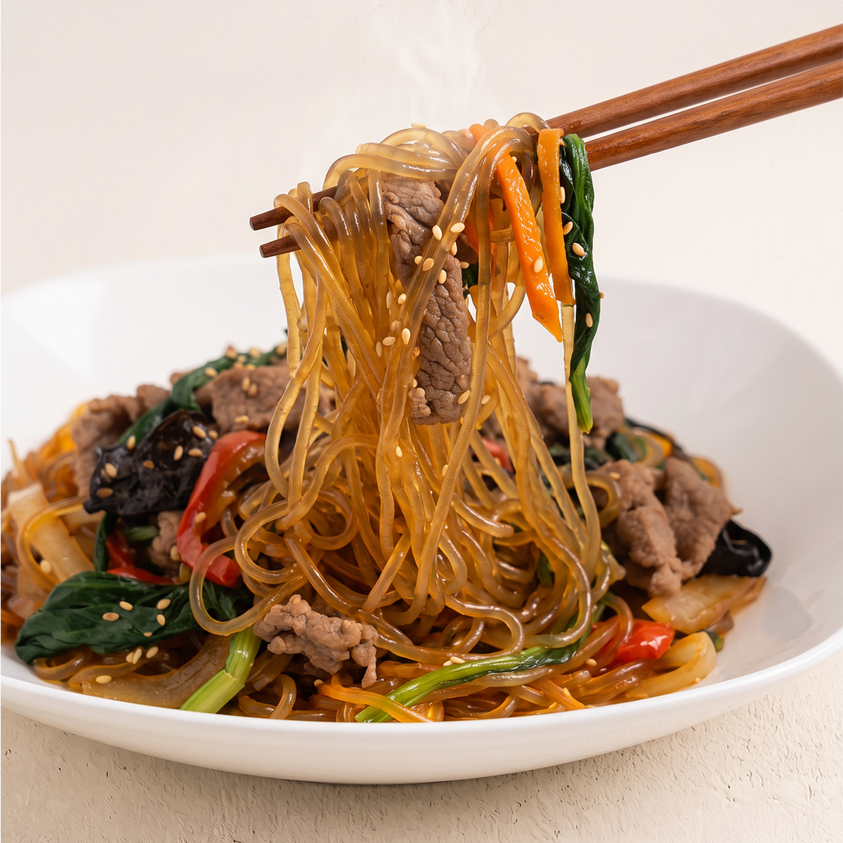 Beef Japchae-Glass Noodle stir-fry