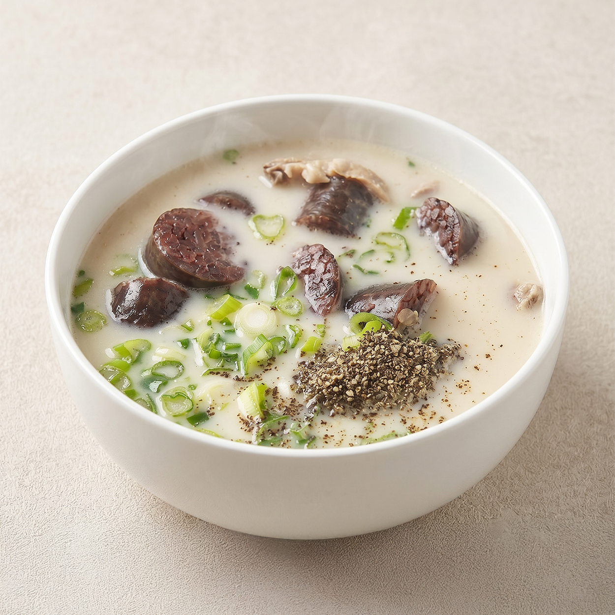 Korean Blood Sausage Soup 