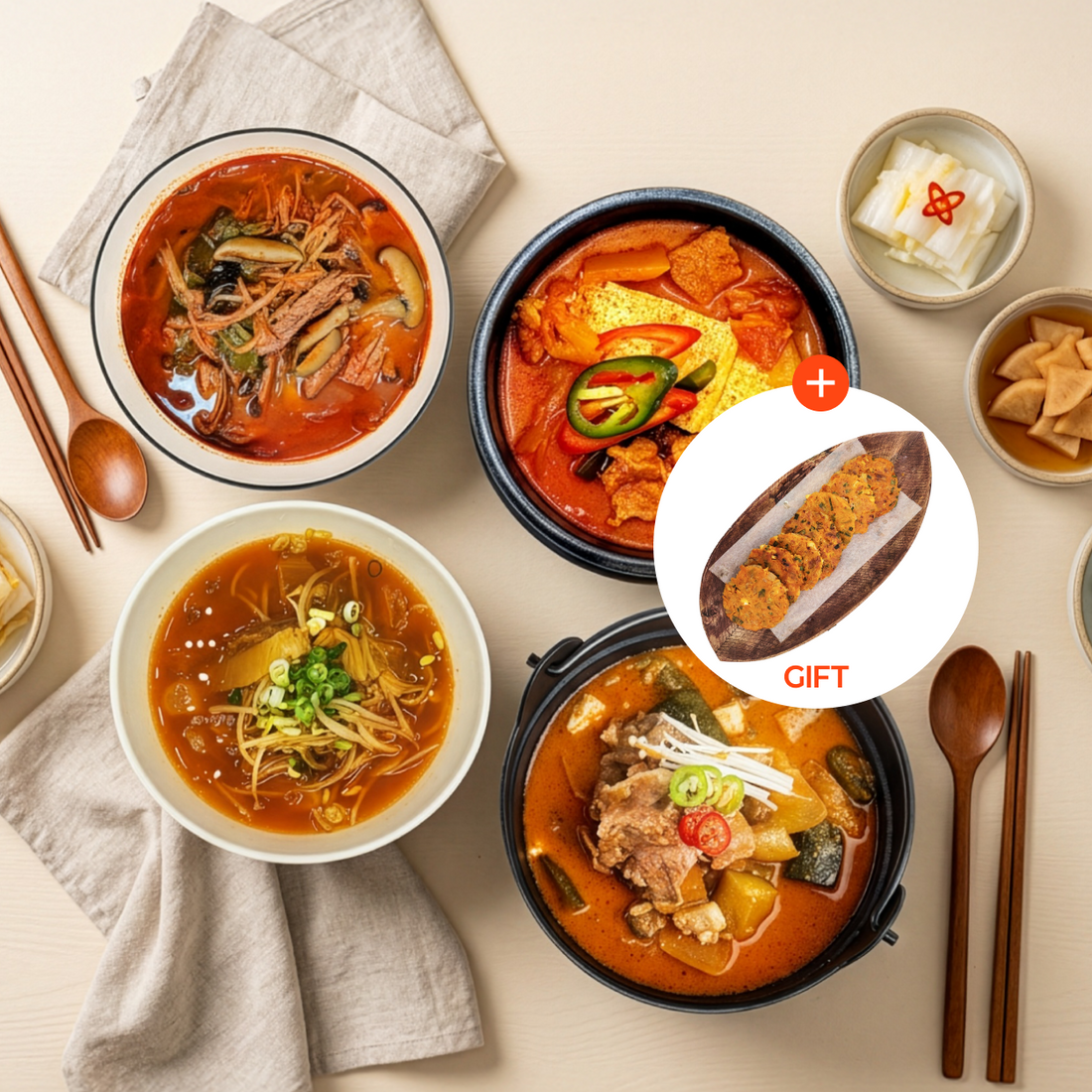 한국인 대표 국 4종세트