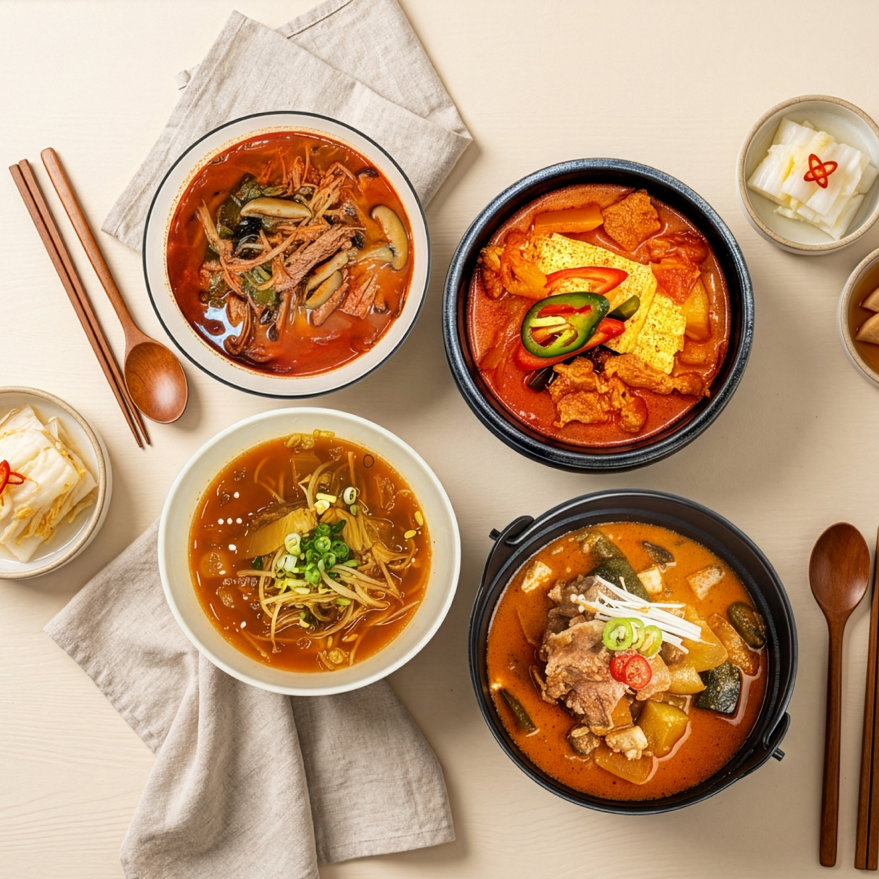 Korean classic soup set – 4 traditional varieties | Banchan365