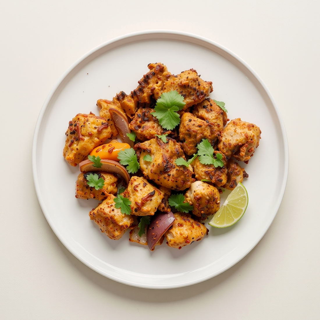 Overhead view of Pollo asado, Mexican grilled chicken | Banchan365