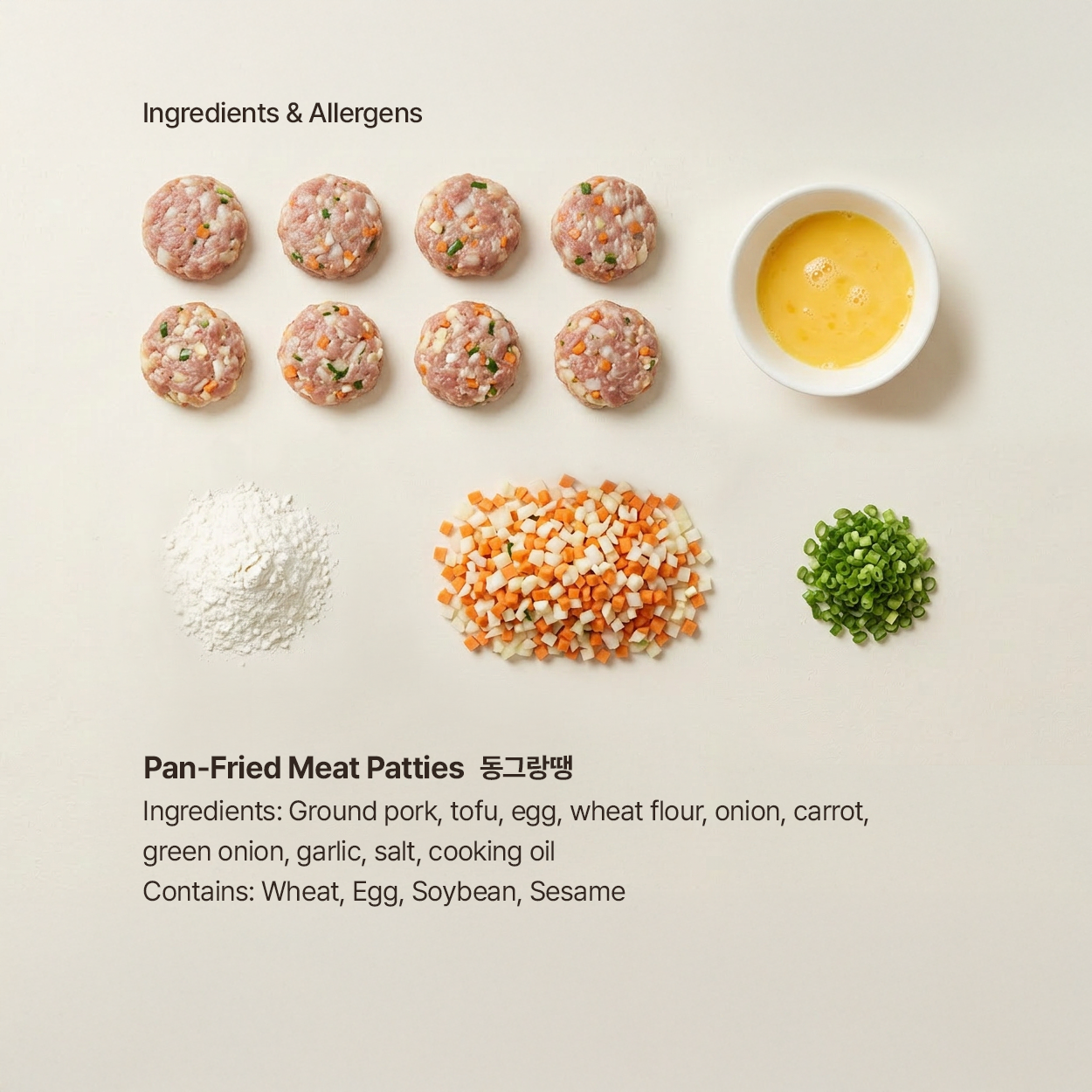 Pork and Vegetable Patties