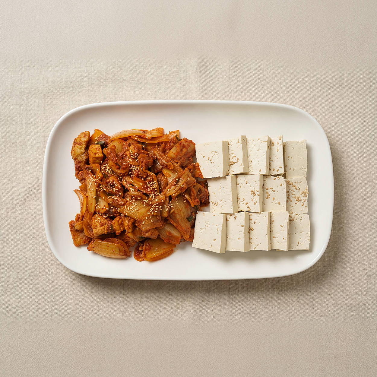 Banchan 365 Pork Belly with Tofu and Kimchi, ready to serve