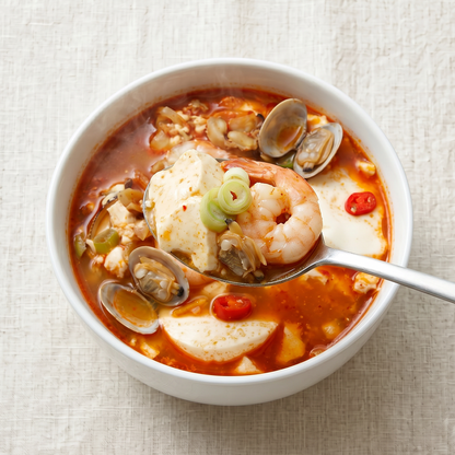 Haemul sundubu-jjigae (Korean seafood soft tofu stew) | Banchan365