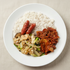 Close-up view of Korean stir-fried seafood frozen lunchbox | Banchan365