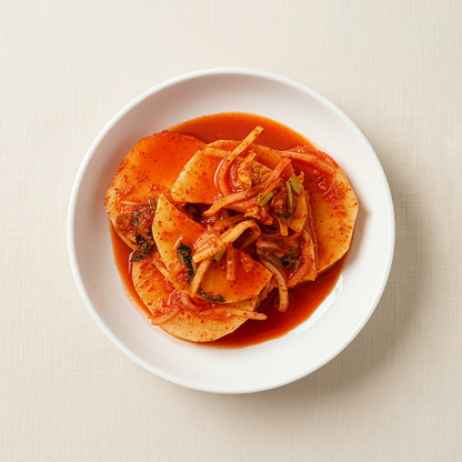 Jeju seokbakji (Korean sliced radish kimchi, Jeju style) | Banchan365