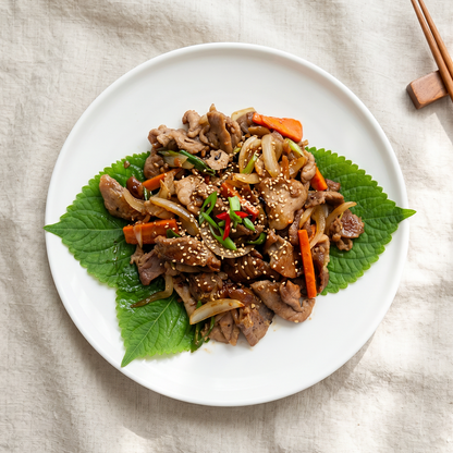 Ganjang jeyuk-bokkeum (Korean smoky soy stir-fried pork) | Banchan365