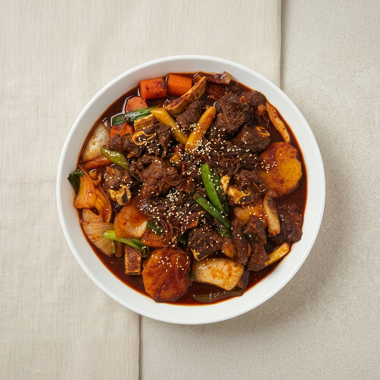 Banchan 365 Spicy Braised Beef Back Ribs, ready to serve