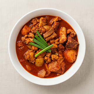 Spicy Chicken Stew with Beef Tripe and Large Intestine