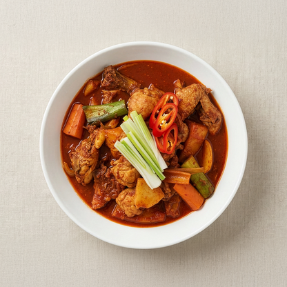 Banchan 365 Spicy Braised Chicken Stew, ready to serve