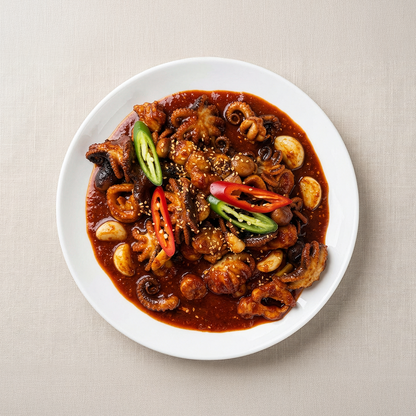 Banchan 365 Spicy Octopus, ready to serve