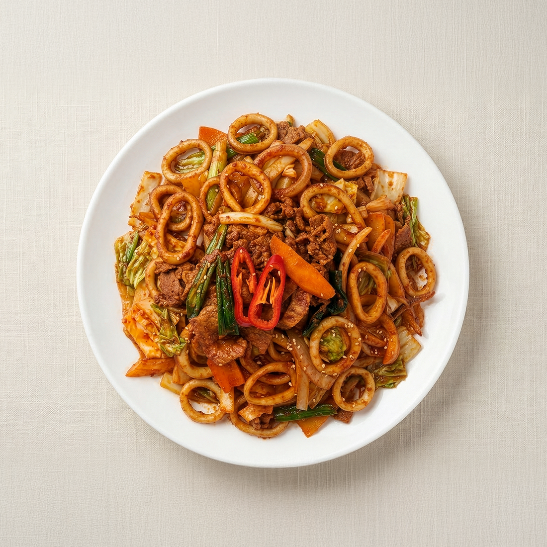 Banchan 365 Spicy Squid, ready to serve