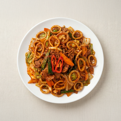 Banchan 365 Spicy Squid, ready to serve