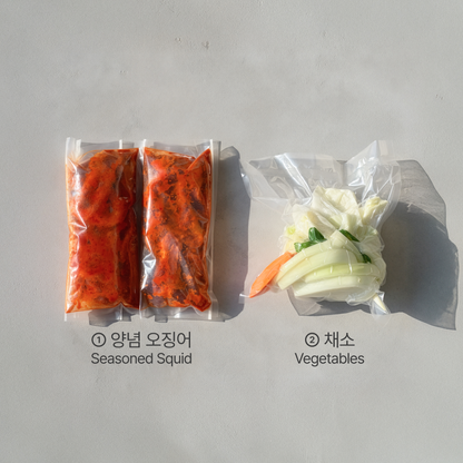 반찬 365 매콤 오징어볶음 이렇게 배송돼요- Spicy Squid package | Banchan 365