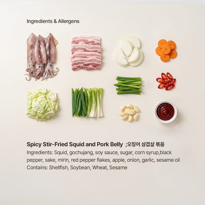 Squid and Pork Belly Bulgogi(Ready to Eat)