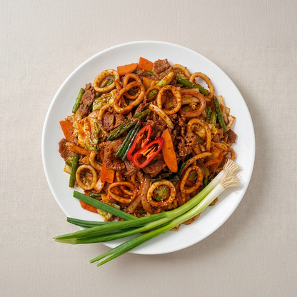 Banchan 365 Squid and Pork Belly Bulgogi, ready to serve