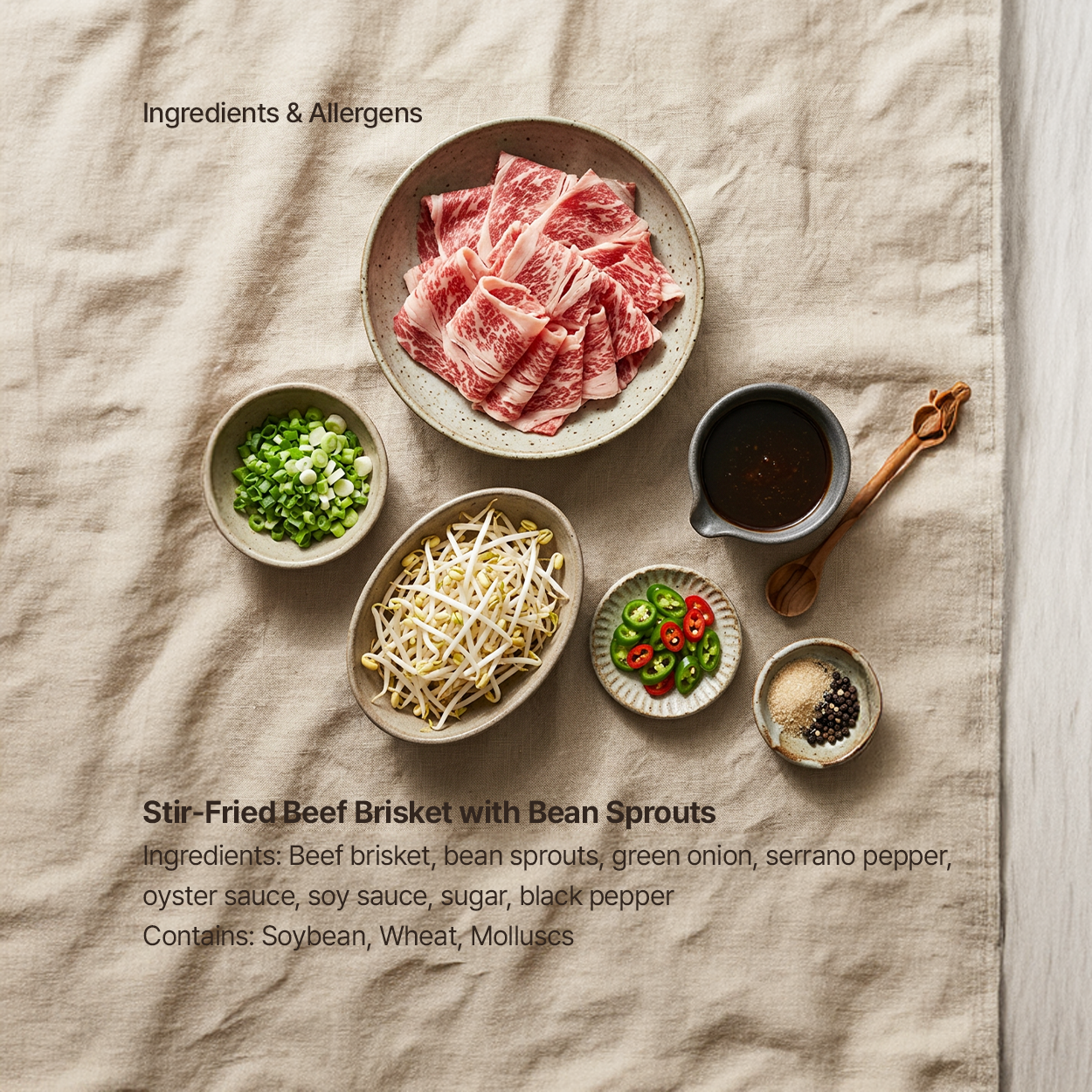 차돌 숙주볶음